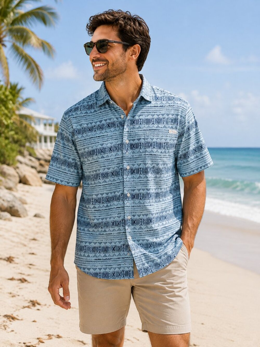 Quiksilver Waterman Collection Men's XL Regular Fit Hawaiian Beach Camp Shirt
